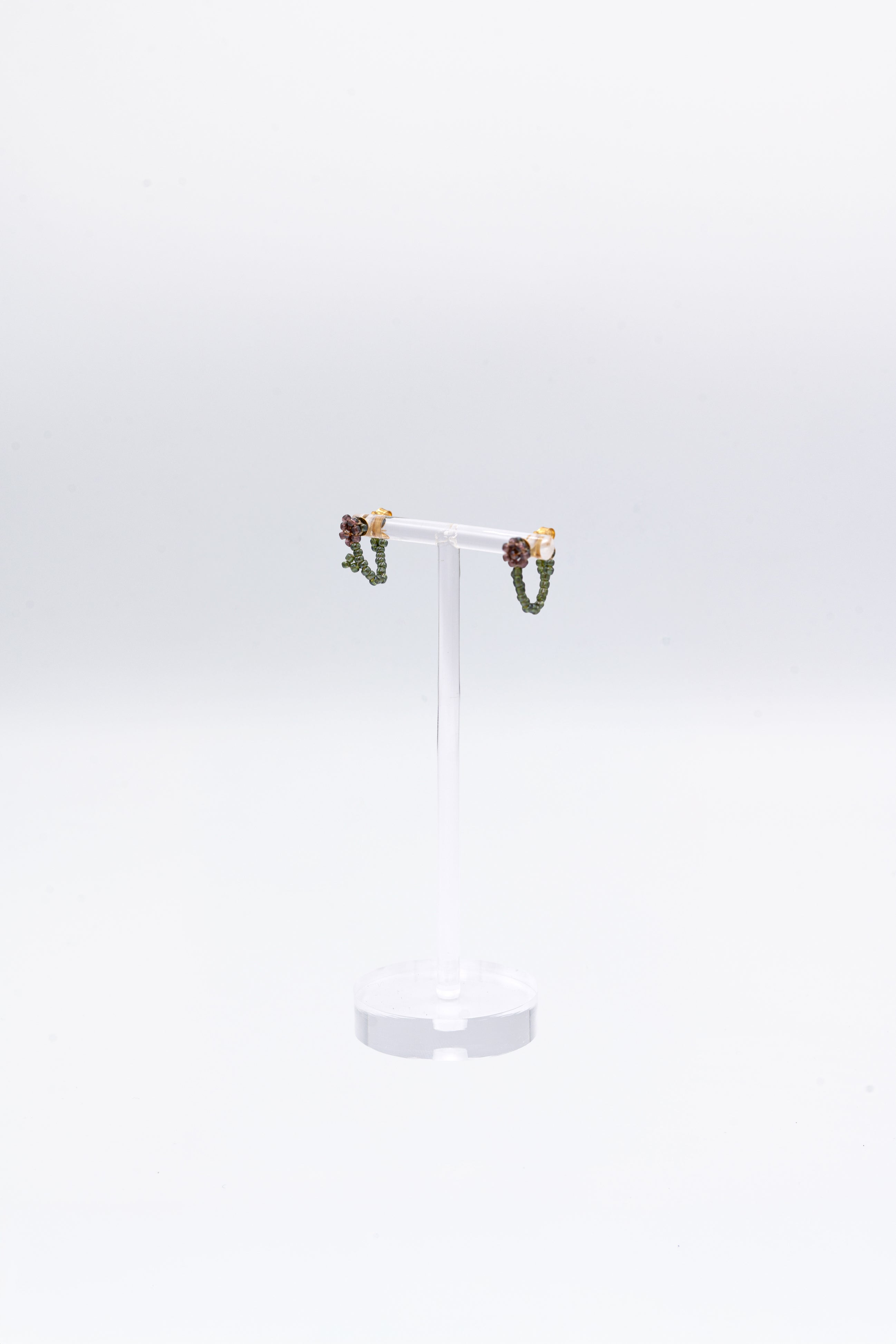 FIORI FULL FLOWER EARRINGS - ARTICHOKE