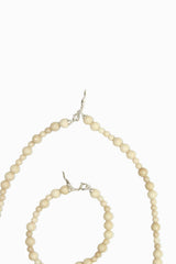 NO.8 OTTO NECKLACE - WHITE FOSSIL