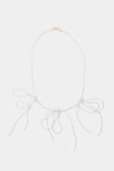Labro Piccolo Pearl Necklace with three bows