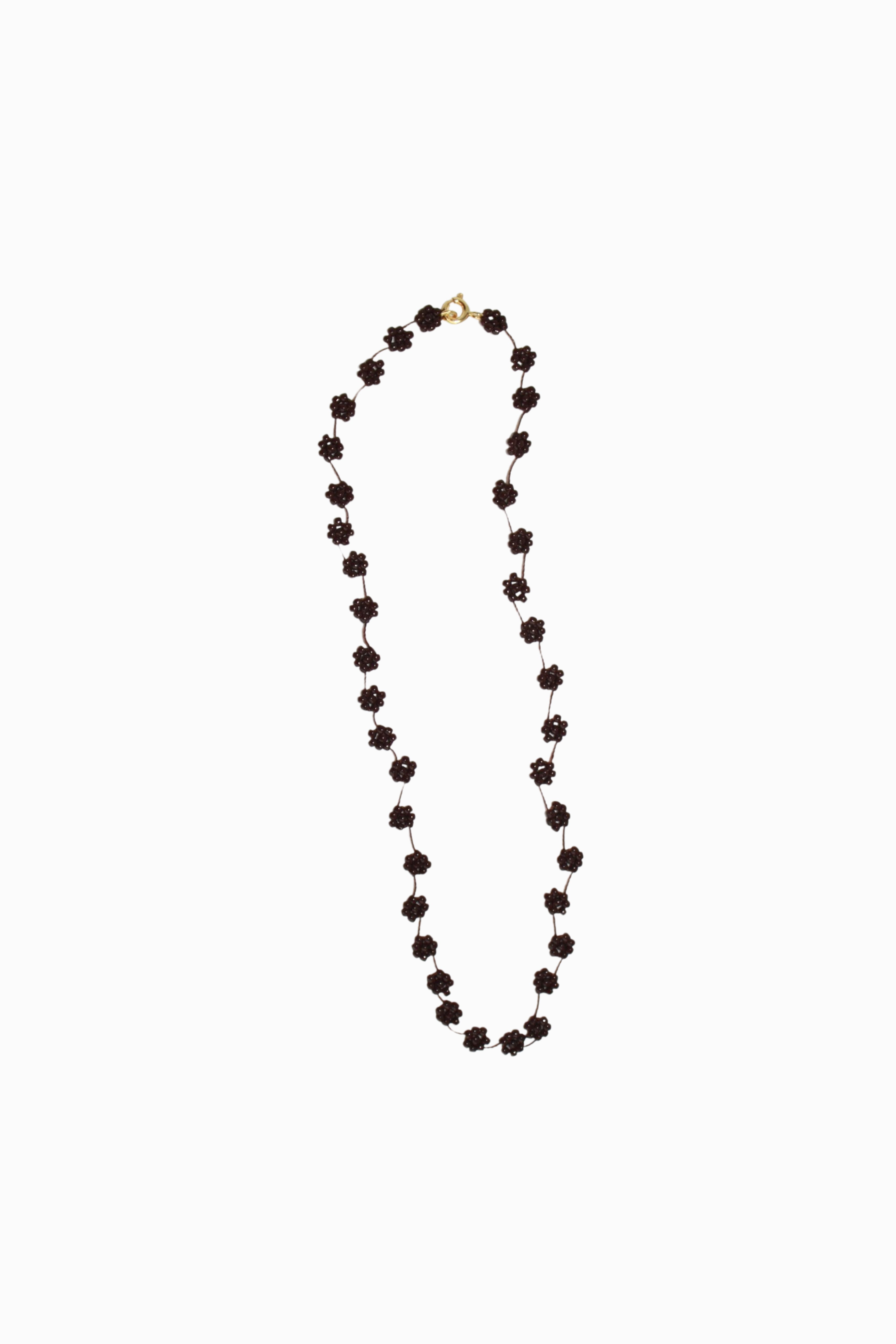 FIORI NECKLACE - DARK BROWN