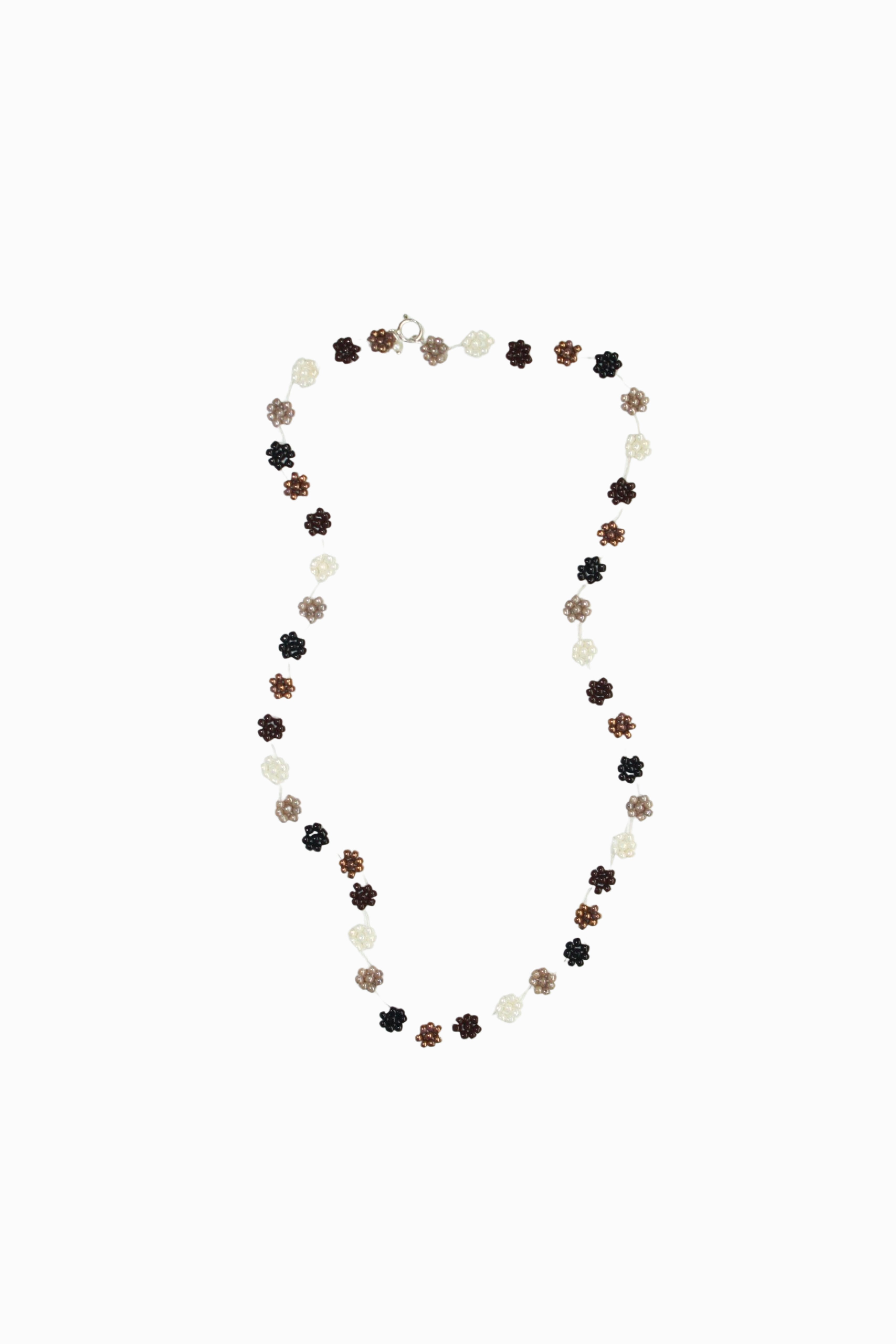 FIORI NECKLACE - MIXED BROWN