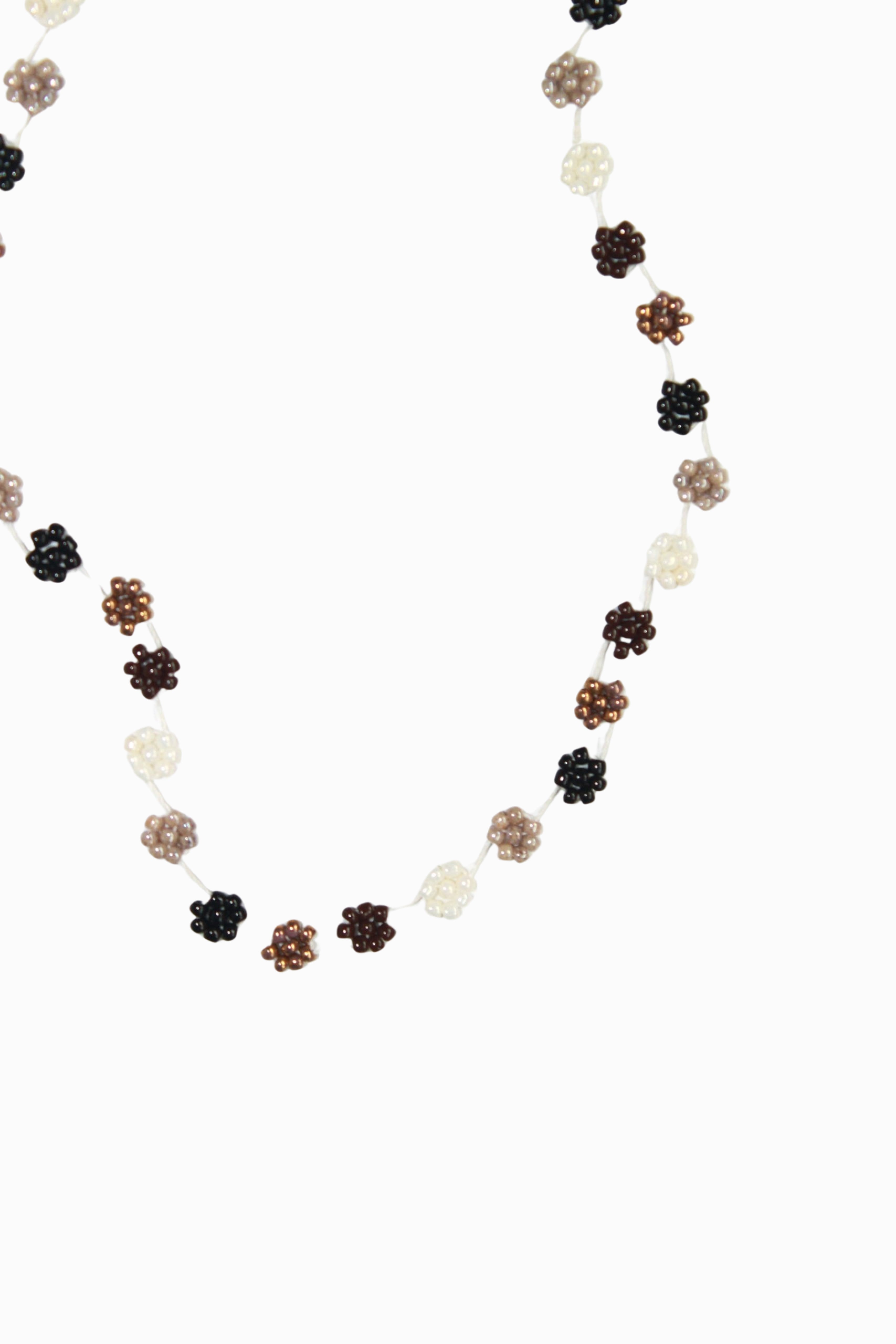 FIORI NECKLACE - MIXED BROWN