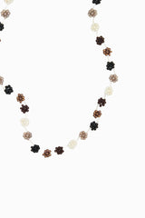 FIORI NECKLACE - MIXED BROWN