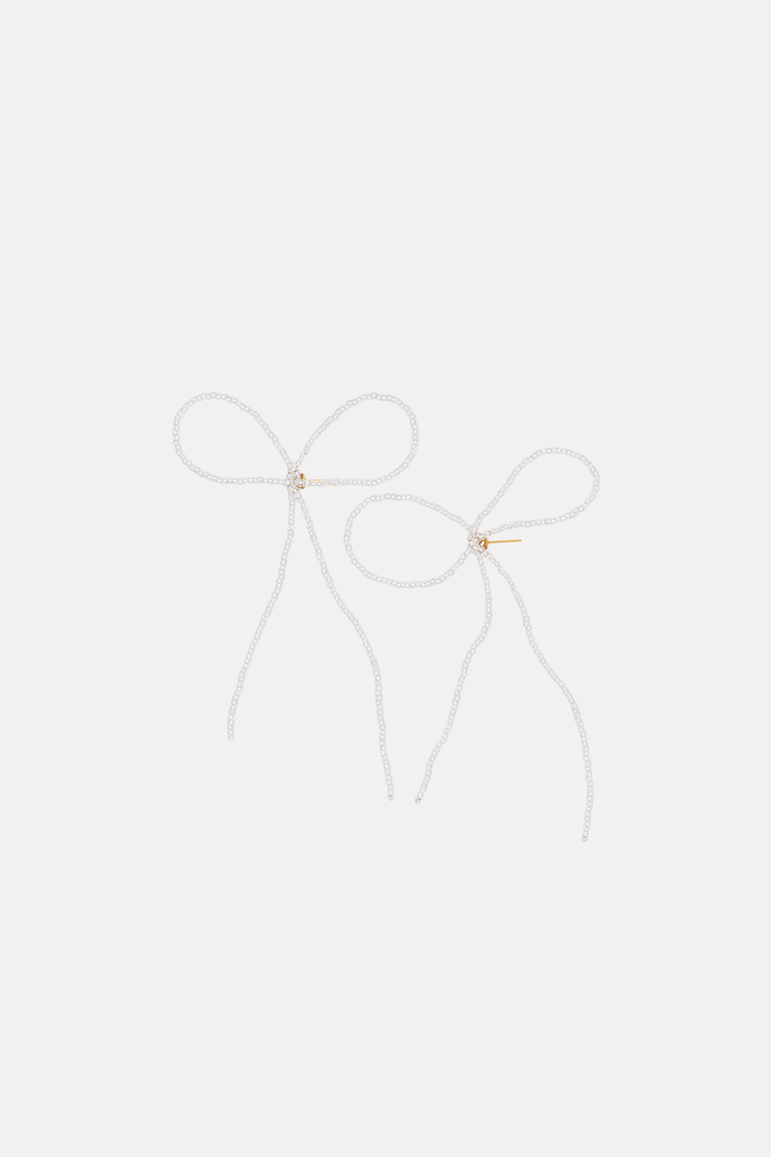 BOW EARRINGS GRANDE - SILVER