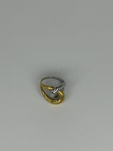 SAMPLE SALE RING STAINLESS STEEL SIZE 7 -SILVER GOLD