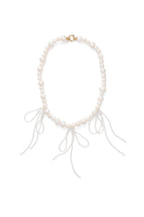 Labro Grande Pearl Necklace met drie strikken