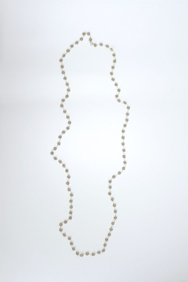 Fiori Necklace XL - Silver Green