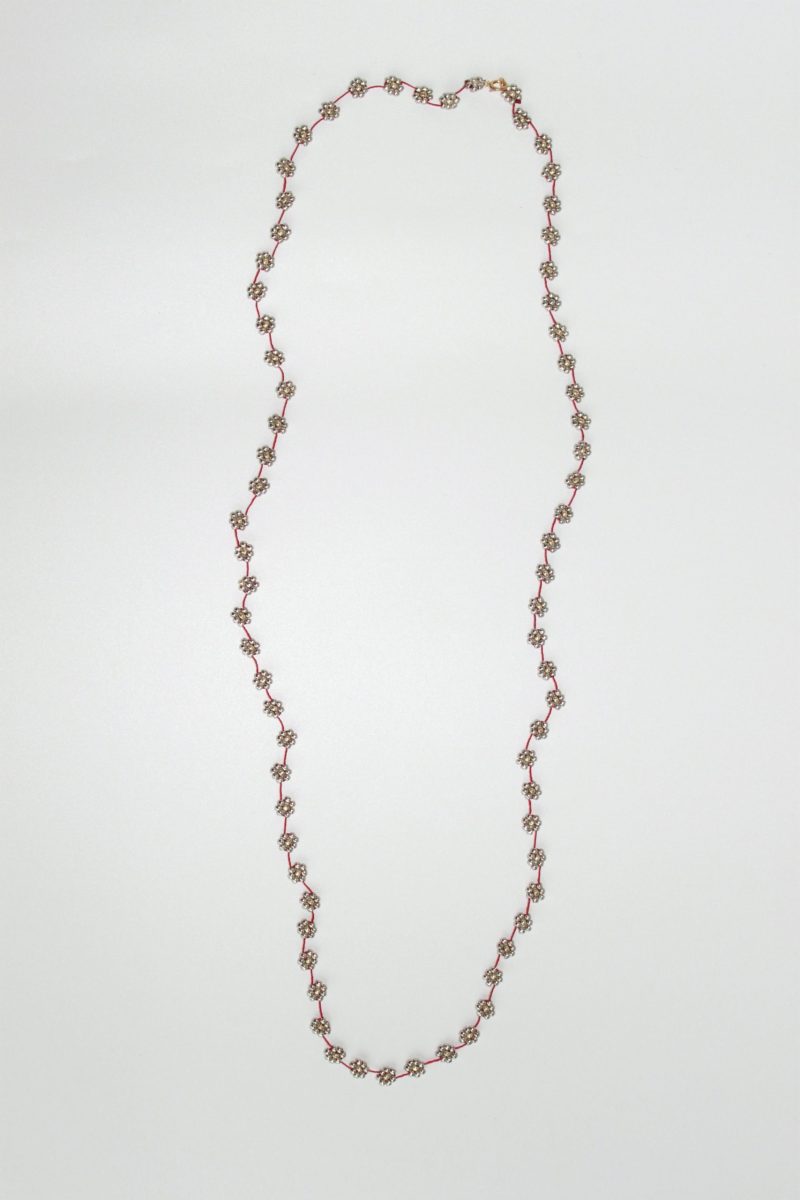 Fiori Necklace XL - Silver Red