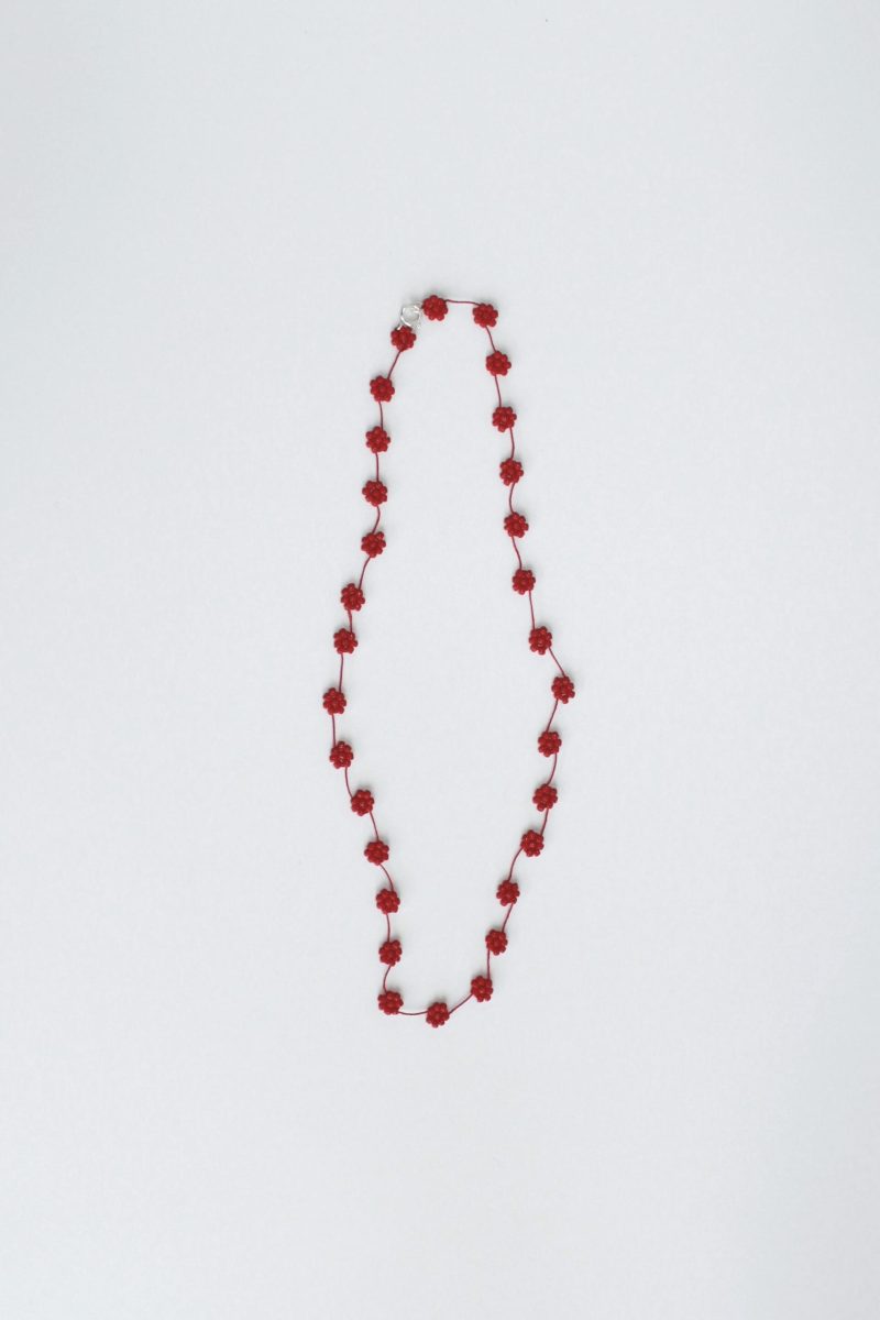 Fiori necklace_red